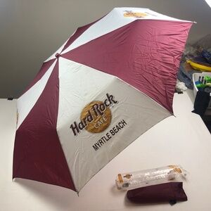 The Hard Rock Cafe Super Pocket Mini Storm Duds Myrtle Beach Red Umbrella 42 In